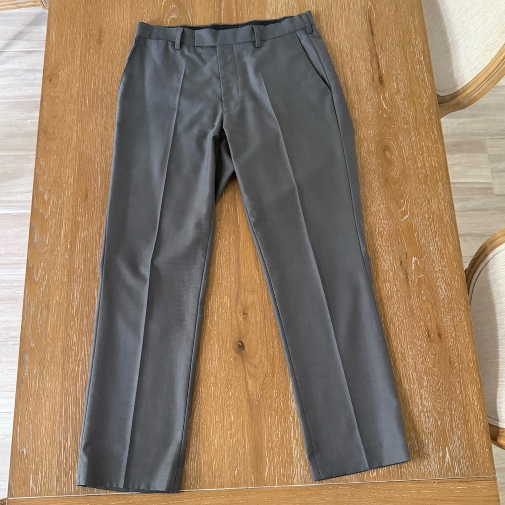 Louis Raphael Charcoal Men Tailored Trousers Pants 32